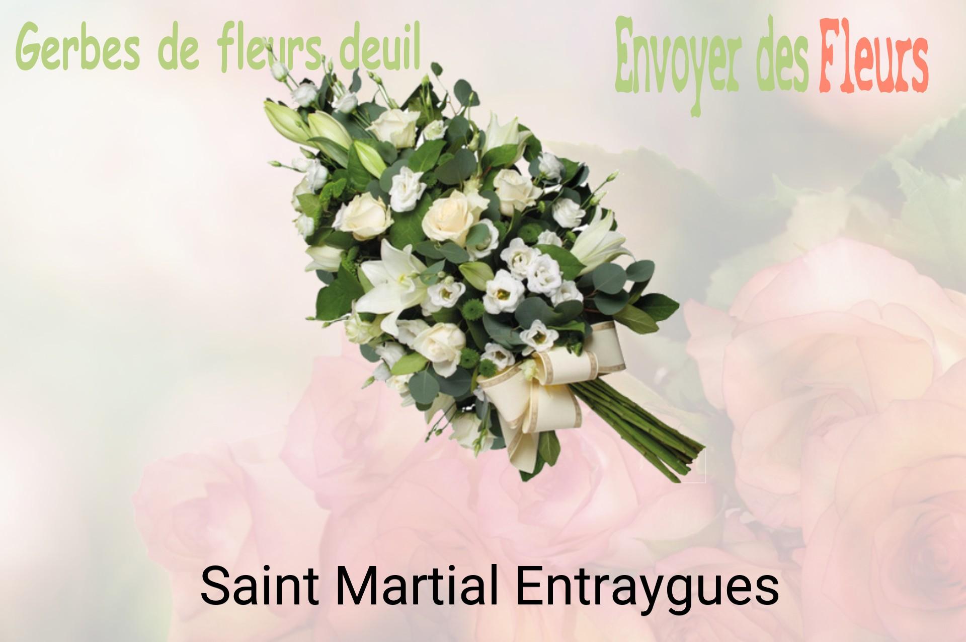 Gerbe de fleurs de deuil livrée à Saint-Martial-Entraygues